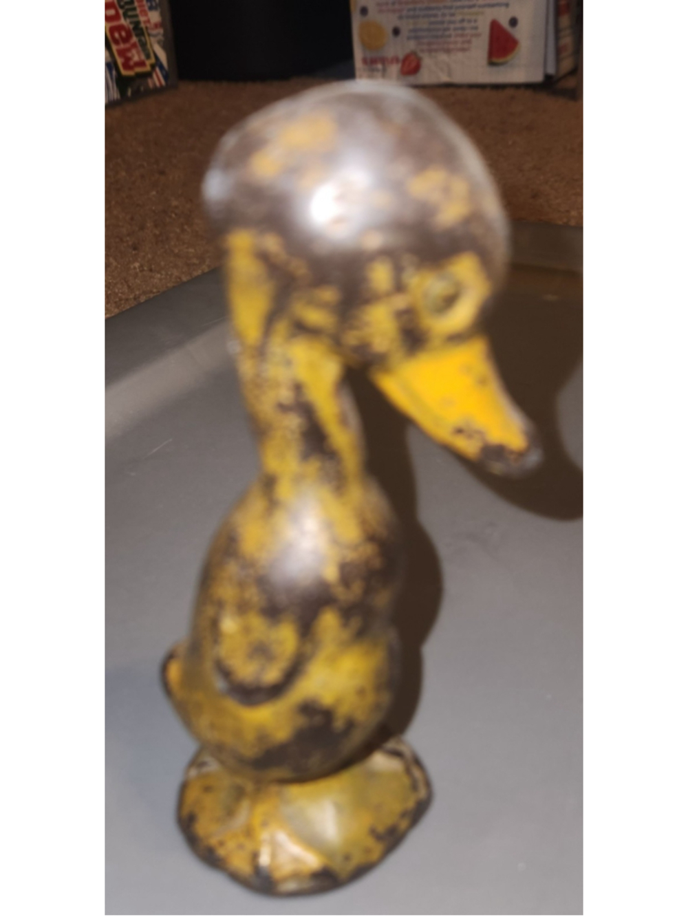 Hubley Cast Iron Duck Doorstop Paperweight Figurine Room Decor